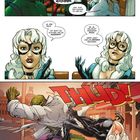 Eine Wartesaal-Szene mit Comicfiguren. Eine Frau spricht: „Aha. Nun, das schaue ich mir an.“ Unten kämpft sie mit einem Krokodilwesen. "THUD!"