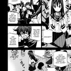 Comic-Stil. Schüler diskutieren über Prüfungen. Dialoge betonen Wettbewerbsfähigkeit und Freizeitaktivitäten. Schwarz-weiß.