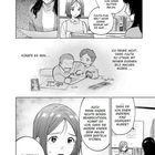 Eine Manga-Seite mit zwei Frauen, die über ein Kind und den Muttertag sprechen. Kinder malen in der Schule.