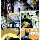 Texte: "Die Höhle ist voller Stoff...", "Modernste wissenschaftliche...", "Ich beantworte meine Post..." Batman in Höhle mit Dinosaurier и Butler.