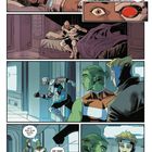 Sprechtext: "Hnnnh ... hier ... sie sind ..." "... Hier." "Vic? Was zum Teufel ist—" "Sie sind hier!" Figuren in futuristischer Kleidung.