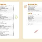 Herzhafte und süße Hauptgerichte mit Rezepttiteln, darunter Gerichte wie Wiener Schnitzel und Apfel-Grießschmarrn. Bunte Symbole.