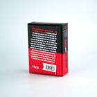 Rote und schwarze Verpackung mit Text über Dating-Abenteuer und -Desaster. Unten steht "riva".