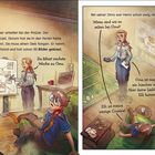 Links: Mutter erklärt Henri, dass er nächste Woche zu Oma fährt. Rechts: Henri fragt, warum sie selten bei Oma sind.