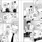 Manga-Illustration: Schüler sprechen im Klassenzimmer miteinander, Hauptthema ist Karaoke und Verabredungen. Humorvolle Stimmung.