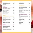 Ein Inhaltsverzeichnis mit Nummern, gefolgt von drei kunstvoll dekorierten Torten in verschiedenen Designs.