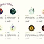 "Jahreskreisfeste" oben. Details zu Samhain, Yule, Imbolc, Ostara, Beltane, Litha, Lughnasadh, Mabon. Illustrationen von Pflanzen.