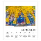 Kalenderwoche vom 5. bis 11. September. Oben ein farbenfrohes Apsismosaik.