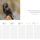 Ein Sprichwort aus Litauen: "Ein Haus ist blind ohne einen Hund und stumm ohne einen Hahn." Kalenderseite April/Mai.