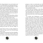 Seitenzahlen 8 und 9. Text beschreibt eine Polizeiabsperrung am Meer, detaillierte Beobachtungen und Charakteraktionen.