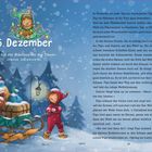 Logo: Ein Wichtel mit grüner Mütze, hält Tannenzweige, lächelt.  
Text: "5. Dezember", "Ich bin der Nikolaus für die Tiere!"  
Illustration: Winterlicher Wald mit Schlitten und Kind im Schnee.