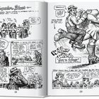 Zwei Comic-Seiten mit Figuren und Sprechblasen. Links "Superior Blues", rechts "Wilbur the Weirdo goes to College".