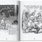 Links: "Recurring Dream in Carol Warners Childhood". Rechts: "Rough Women of the Dark Ages." Illustration zeigt eine lesende Person und kämpfende Frauen.