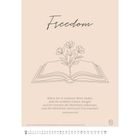 Text: "Freedom. Wenn ihr in meinem Wort bleibt... die Wahrheit wird euch frei machen. Johannes 8,31." Illustration: Buch mit Blumen.