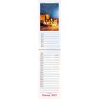 "Seelig ist der Mensch, Krone des Lebens, Kawohl Februar 2027.” Kalender mit goldener Krone und Monatstagen in Blau.