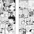 Ein Comic mit mehreren Panels. Figuren sprechen über verdächtige Personen: „Er war von oben bis unten schwarz gekleidet“, „Das versteckte er unter einer Kapuze“, „Als Mama und ich neulich beim Einkaufen waren...“. Kinder diskutieren über Vorfälle und verdächtige Männer.