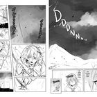 Vieles "Prassel", "Platsch", "Dropp". "Dddnnn". "Es wird doch nicht etwa ein Sturm zieht auf". Elf mit Pfeil und Bogen. Düster und stürmisch.