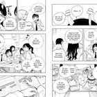 Manga mit Schülerinnen, humorvoller Dialog über Radiergummis, Schulstress und Müde-Sein in mehreren Panels.