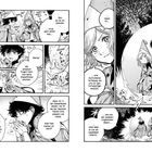 Zwei Personen in Zauberumhängen diskutieren über Magie und Schutz in einer verschneiten Umgebung. Eine Illustration im Manga-Stil.