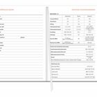 Links: "PERSÖNLICHE DATEN" mit leeren Feldern für Name, Adresse, Telefon, E-Mail. Rechts: "WICHTIGE TELEFONNUMMERN" mit Notrufinfos.