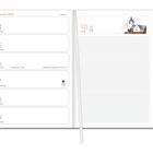 Kalender: Januar 2027, 1. Woche. Termine für 4.-10. Januar, Sonntag: Illustration von Kirche oben rechts.