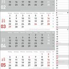 Kalender für Februar bis Mai 2027, Wochenbeginn Montag. Markiert sind besondere Tage wie Valentinstag und Ostern.