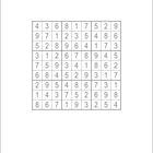 9x9-Gitter mit Zahlen von 1 bis 9.