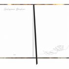 "Gelese Bücher" oben, "Januar" unten. Zwei leere Seite. Linienzeichnung von Büchern am unteren Rand rechts.