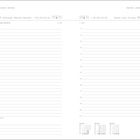 Zwei Kalenderseiten: links Mittwoch, 6. Januar, rechts Donnerstag, 7. Januar. Beide mit stündlichen Zeilen und Platz für Notizen.
