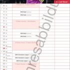 Kalenderblatt Februar mit Fußballspielen wie „Hamburger SV - FC Bayern München“. Manuel Neuer im Torwart-Trikot abgebildet.