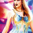 FEB ist oben auf einem Kalender geschrieben. Eine Frau in einem bunten Kleid vor abstrakten, farbigen Formen.