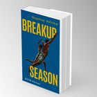 Text auf einem Buchcover: „Sophie White BREAKUP SEASON pola Roman“. Zwei Personen springen ins Wasser.