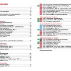 Inhaltsverzeichnis mit Touren in Zell am See und Umgebung, Leogang, Saalbach und Glemmtal, inklusive Gehzeiten und Höhenangaben.