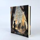 "Gregor Wolf: Fux Witterling und die Quelle der Magie. Ueberreuter." Ein Junge steht in einem mystischen Wald voller Felsen.