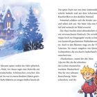 Seite 6: Drei Kinder schauen erstaunt. Links eine Illustration einer beleuchteten Villa im verschneiten Wald.