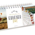 "Ich weiß, dass mein Erlöser lebt." HIOB 19,25. Tischkalender mit Bildern: Hand mit Blume, Riesenrad, Landschaft.