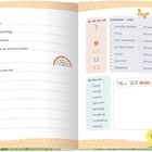 Ein Kinderbuch zum Ausfüllen mit Angaben zur eigenen Person, Hobbys und Vorlieben. Bunt gestaltet mit Sonnenblumen.