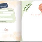 Text zum Ausfüllen und unterstreichen: Informationen zur Kommuniongruppe, Unterschriften und Fotoeinfugung. Blattmotive.