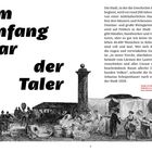 „Am Anfang war der Taler“ in großer, schwarzer Schrift. Rechts ist ein Text über Köln im Jahr 1816 mit Marktillustration.