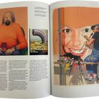 Texte: "Pipe and Well Screens", "Spohrs unveröffentlichte Probezeichnung", "HORIZONT", "Michael Nura", "HEINZ SPÖRL". Links Gemälde eines Mannes in Orange. Rechts große Illustration mit Maler vor Portrait.