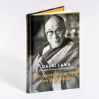 „Ein menschlicher Weg zum Weltfrieden“ von Dalai Lama. Schwarz-weißes Coverbild mit einem Portrait des Dalai Lama.