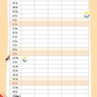 Im Kalendarium steht "September". Illustration: Tiere schubsen Kind auf Rutsche.