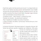 Titel: "Œuvre de mort". Vokabeln: "peintre" - Maler, "nu" - nackt, "drap" - Bettlaken, "gorge" - Kehle, "toile" - Gemälde.
Eine Geschichte über einen Maler und eine Frau in Paris.