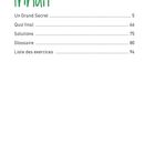 Inhalt: Un Grand Secret - 5, Quiz final - 66, Solutions - 75, Glossaire - 80, Liste des exercices - 94. Hinweis zu fiktiven Personen.