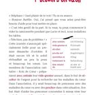 1. BESOIN D'UN CŒUR

Stéphane und Aurélie sprechen über Hilfe für ein Event. Wörter wie „avec entrain“ und „vide-grenier“ sind markiert.