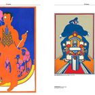 Links: "Visit Dante's Inferno. The End Place." Ein Mann mit Pfeife und buntem Muster. 

Rechts: Zwei Poster. Eines zeigt ein Motorrad von hinten.