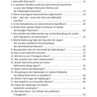 INHALTSVERZEICHNIS; ALLGEMEINES UND EREIGNISSE; Punkte über Österreichs Geschichte und die Habsburger.