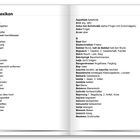Kölsch-Lexikon, A: aachele essen, Ääd Erde. B: Baat Bart, Babbel Mund. Unterteilt in kölsche Begriffe und ihre Übersetzungen.