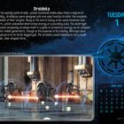 "Droideka" oben, daneben "Tuesday 1". Unten "June 2027". Roboter-Darstellung mit Energieschilden und Geschossen. Sci-Fi-Logo links.