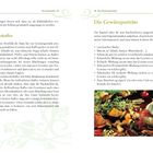 Zwei Textabschnitte: Links über Gewürzkaffee, rechts Gewürzporträts. Unten ein Foto mit diversen Gewürzen und einem verzierten Behälter.